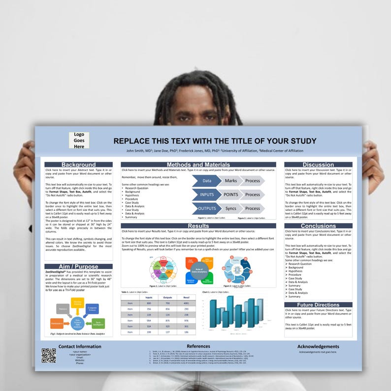 Poster Examples For Method Development Research Poster Template Editable Powerpoint | Academic Conference ...
