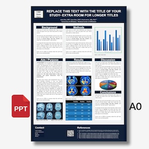 Academic Research Poster Template A0 Portrait | Editable PowerPoint (.pptx) for Conferences & Scientific Presentations
