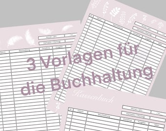 Accounting for small business owners, cash book, club, template, overview of income, expenses, income surplus calculation, budget book, digital