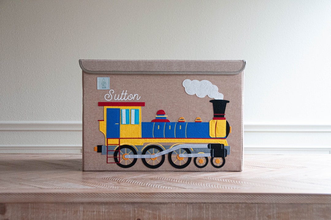 PERSONALIZED Choo Choo train Toy Box Storage Box, Bedroom Decor for