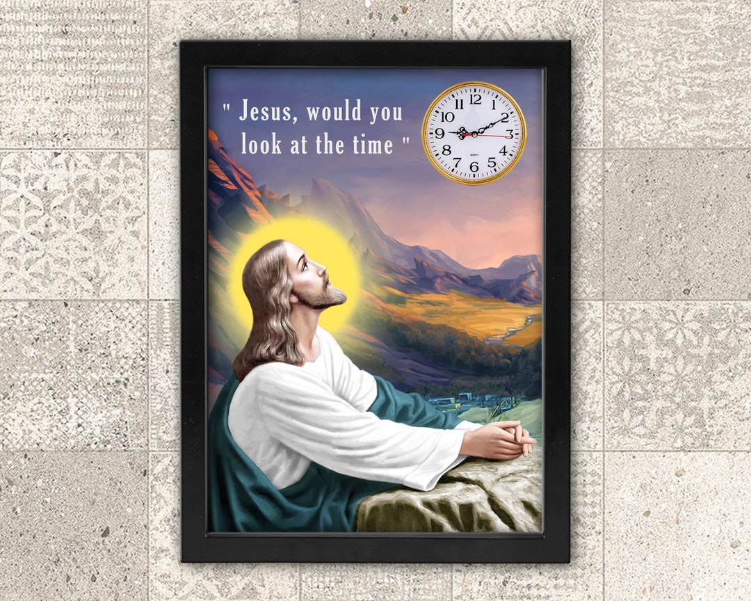 Novelty Jesus Wall Clock / jesus Would You Look at the Etsy