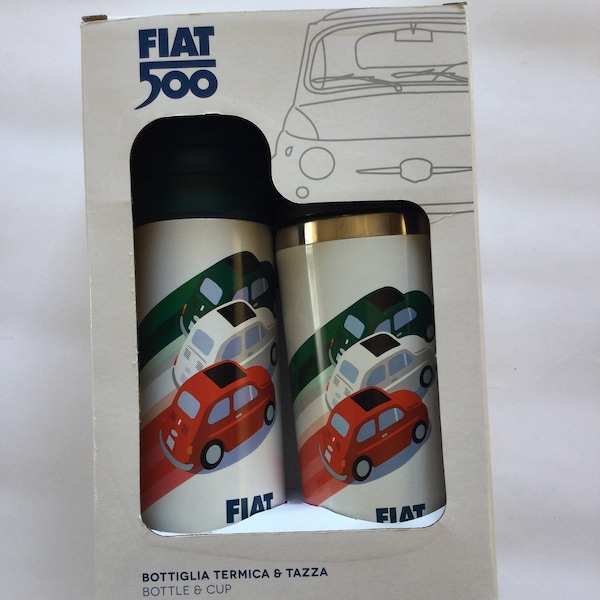 Fiat 500 Bouteille et Mug Isotherme