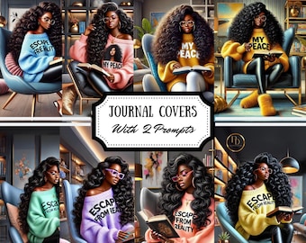Digital Journal Cover| Digital Notebook Covers | Digital Planner Covers| Canva  | AI Art