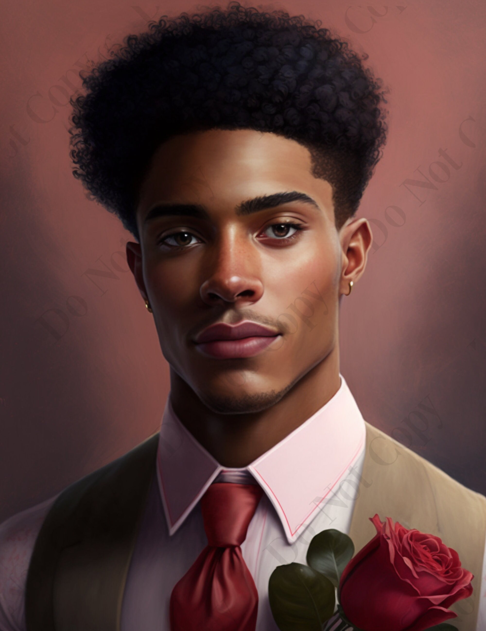 Digital Download Handsome African American Man Wall Art Etsy