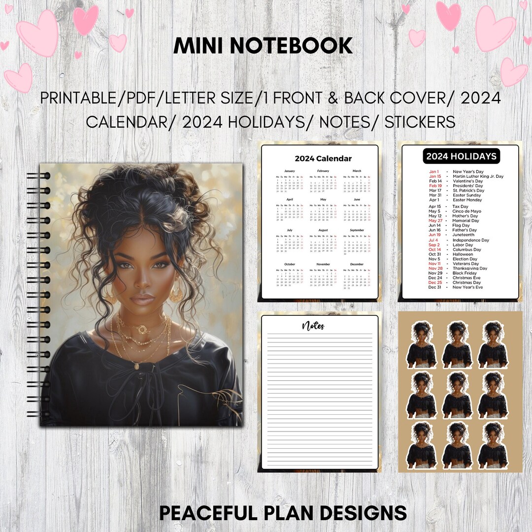 Digital Download Printable Mini Notebook Print on Demand - Etsy