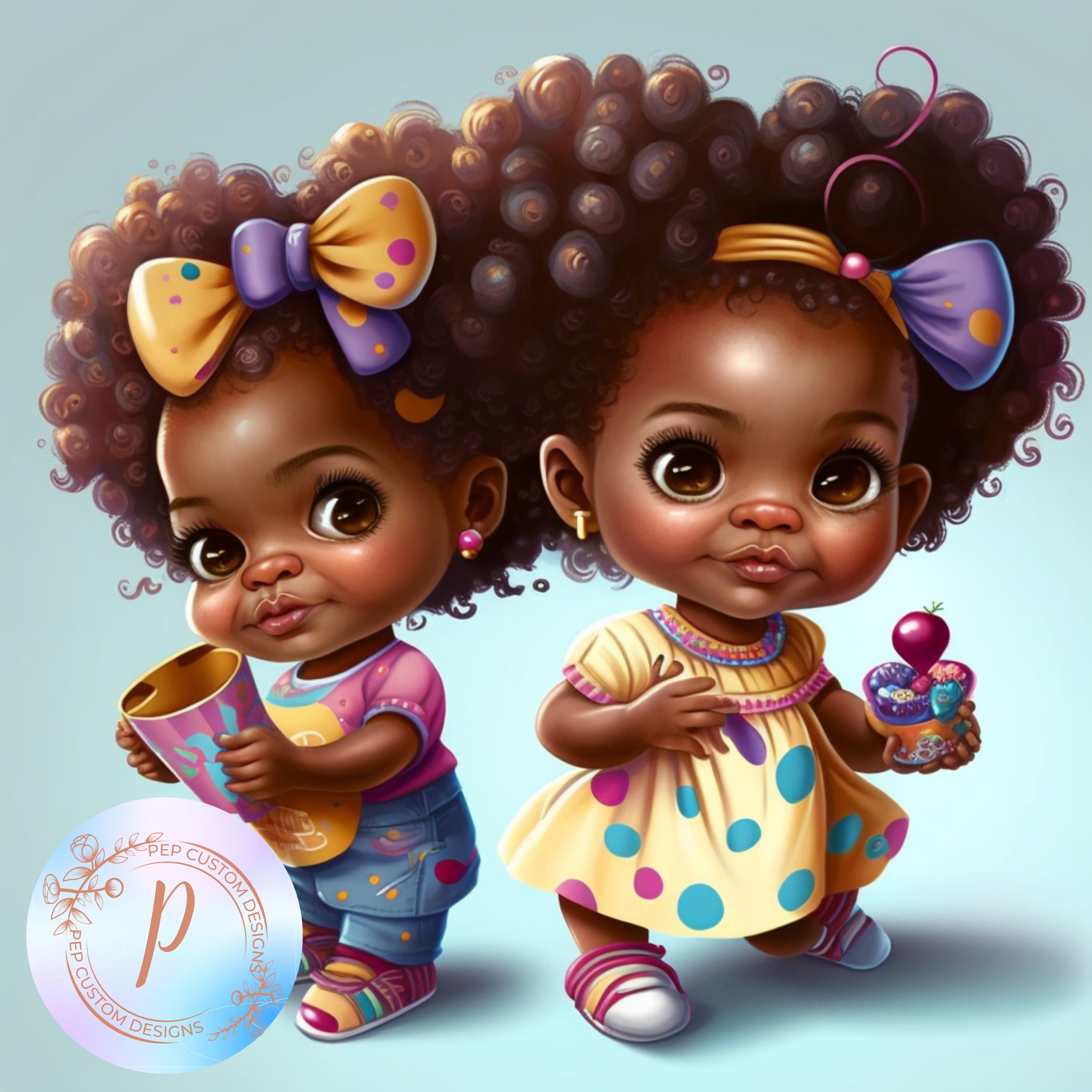 Digital Download African American Melanin Girls Wall Art Etsy