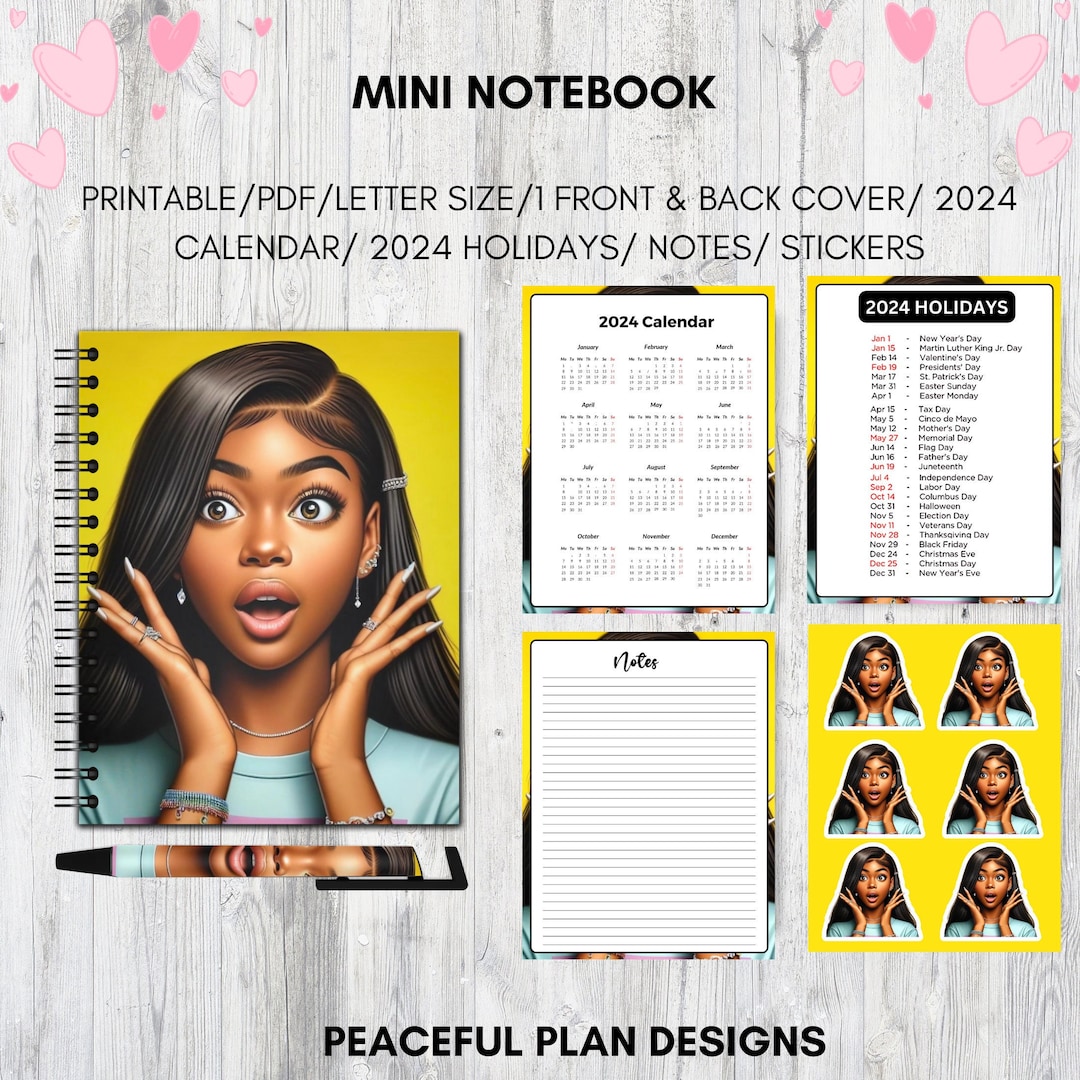 Digital Download Printable Mini Notebook Print on Demand - Etsy