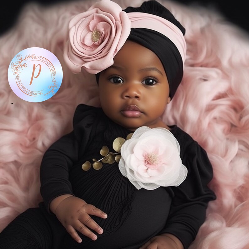 Digital Download African American Baby Girl Set of 4 Etsy