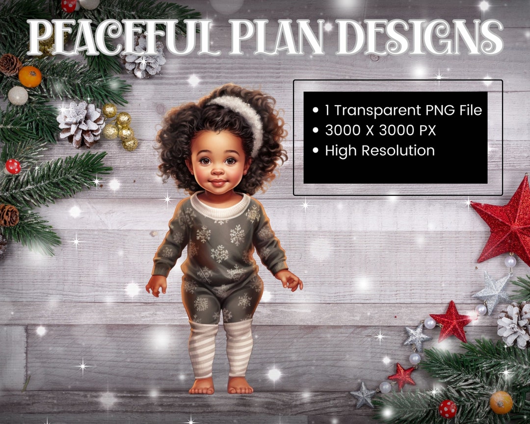 Digital Download African American Christmas Girl Wall Art - Etsy
