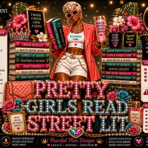 Digital Download | Pretty Girls Read Street Lit PNG |