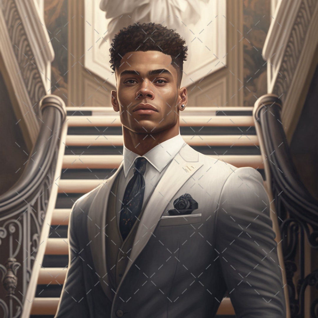 Digital Download Handsome African American Man Wall Art Etsy