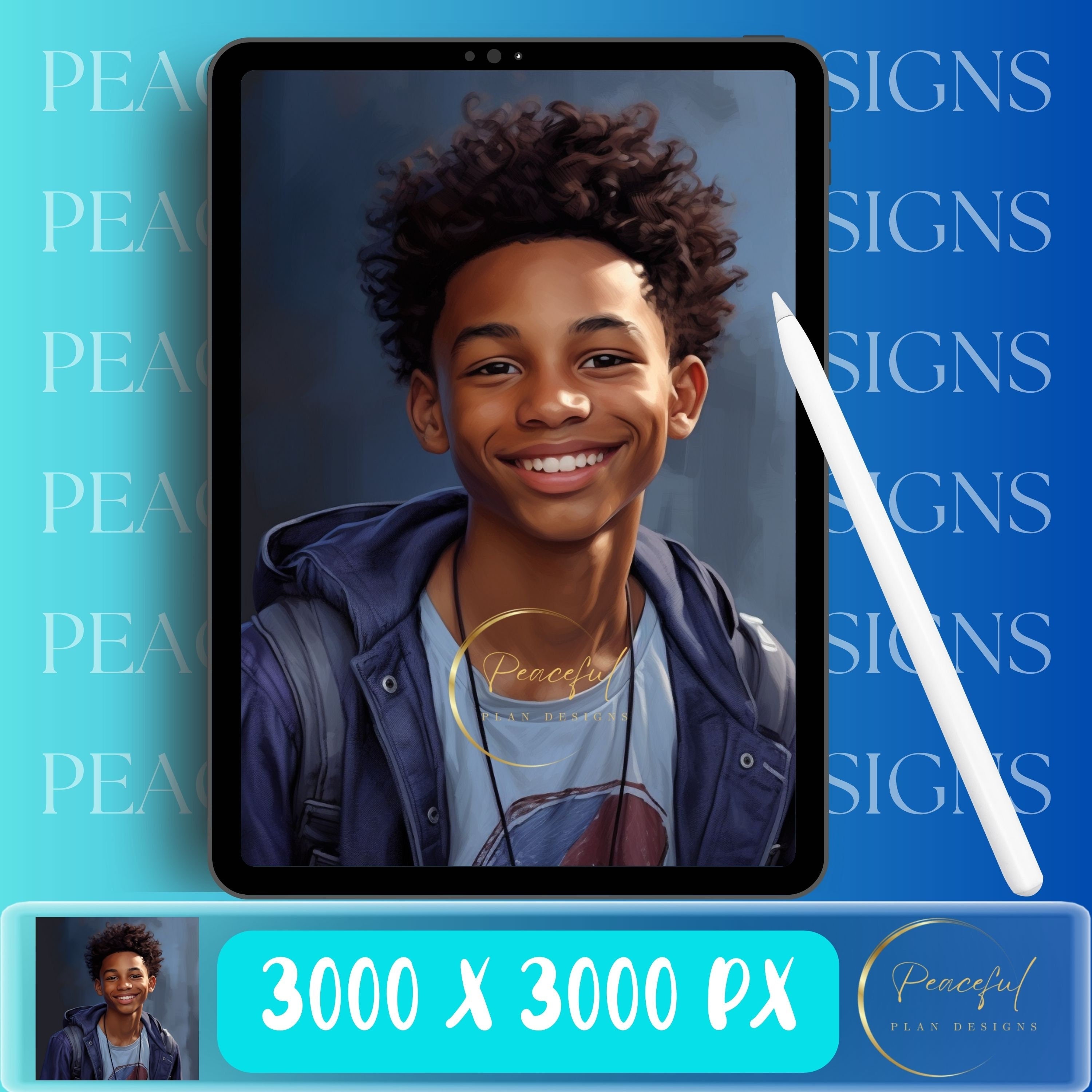 Digital Download African American Melanin Boy Wall Art Etsy