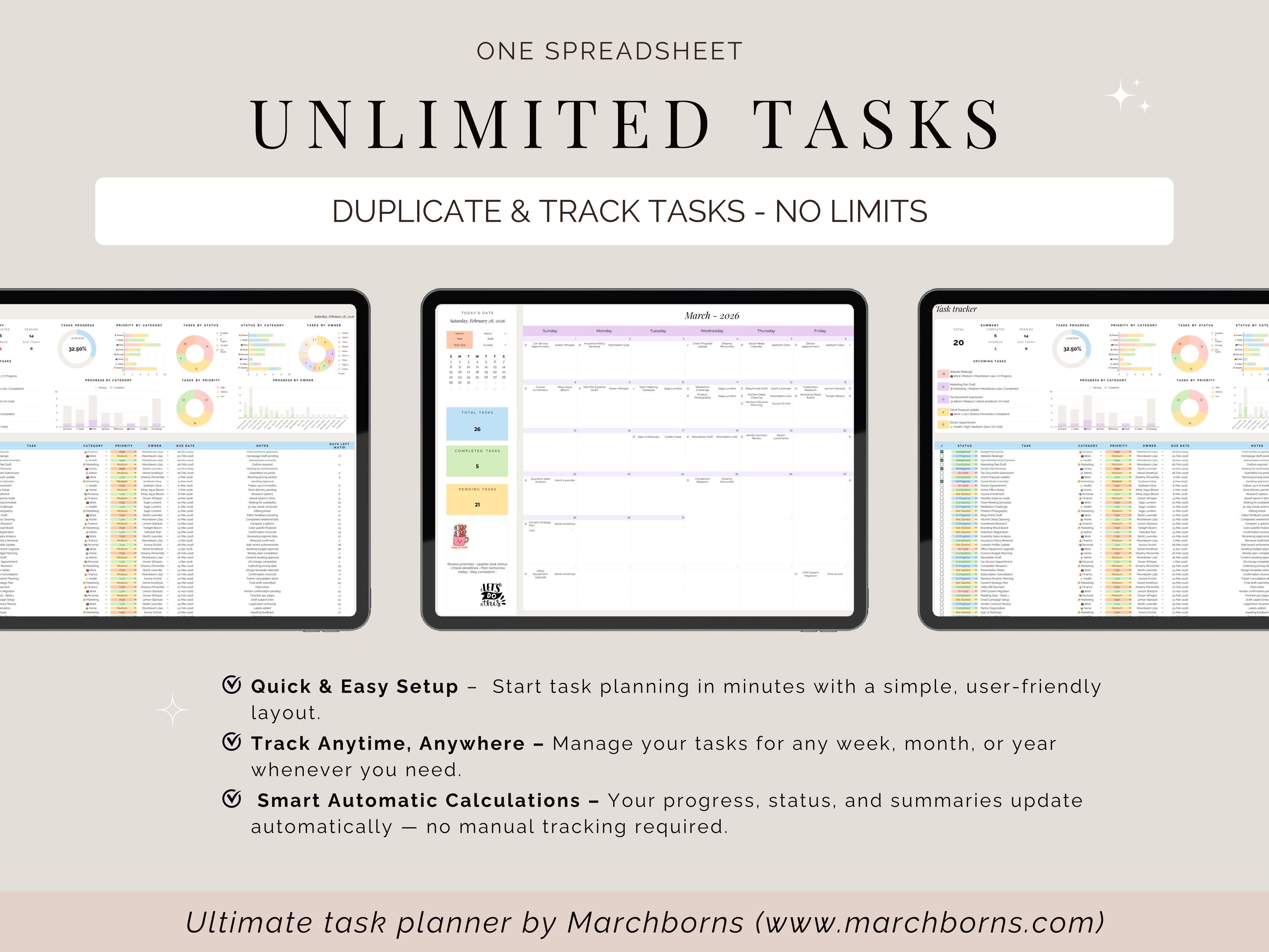 Task Tracker Spreadsheet Google Sheets Excel to Do List Checklist ...