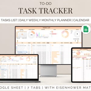Task Tracker Google Sheet Template: Priority Matrix, Daily Planner (Digital)