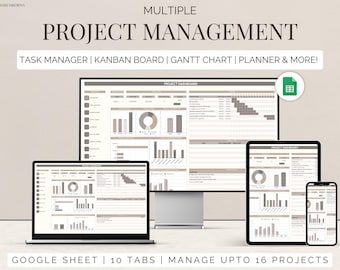 Team project tracker google sheets task management timeline planner Kanban board Gantt chart task tracker to do checklist business dashboard