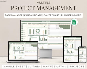 project tracker template google sheets project management tracker to do task manager Kanban board Gantt chart timeline planner team manager