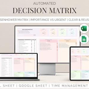 Eisenhower Decision Matrix: Excel & Google Sheets Task Planner