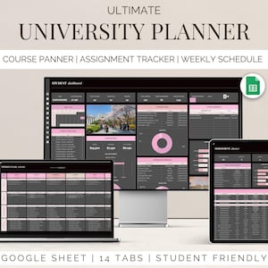 Student Planner Google Sheets Template: Academic Organizer & Budget Tracker (Digital Download)