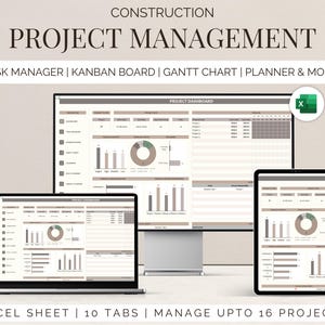 Modello Excel per la gestione dei progetti di costruzione: Task Tracker (download digitale)