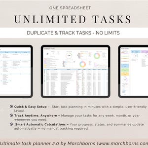 Task Tracker Spreadsheet Google Sheets To Do List Excel Work Organizer Recurring Task Planner Team Project Management ADHD Productivity bild 10