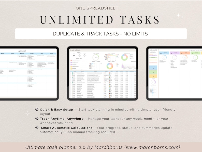 Task Tracker Spreadsheet Google Sheets To Do List Excel Work Organizer Recurring Task Planner Team Project Management ADHD Productivity bild 10