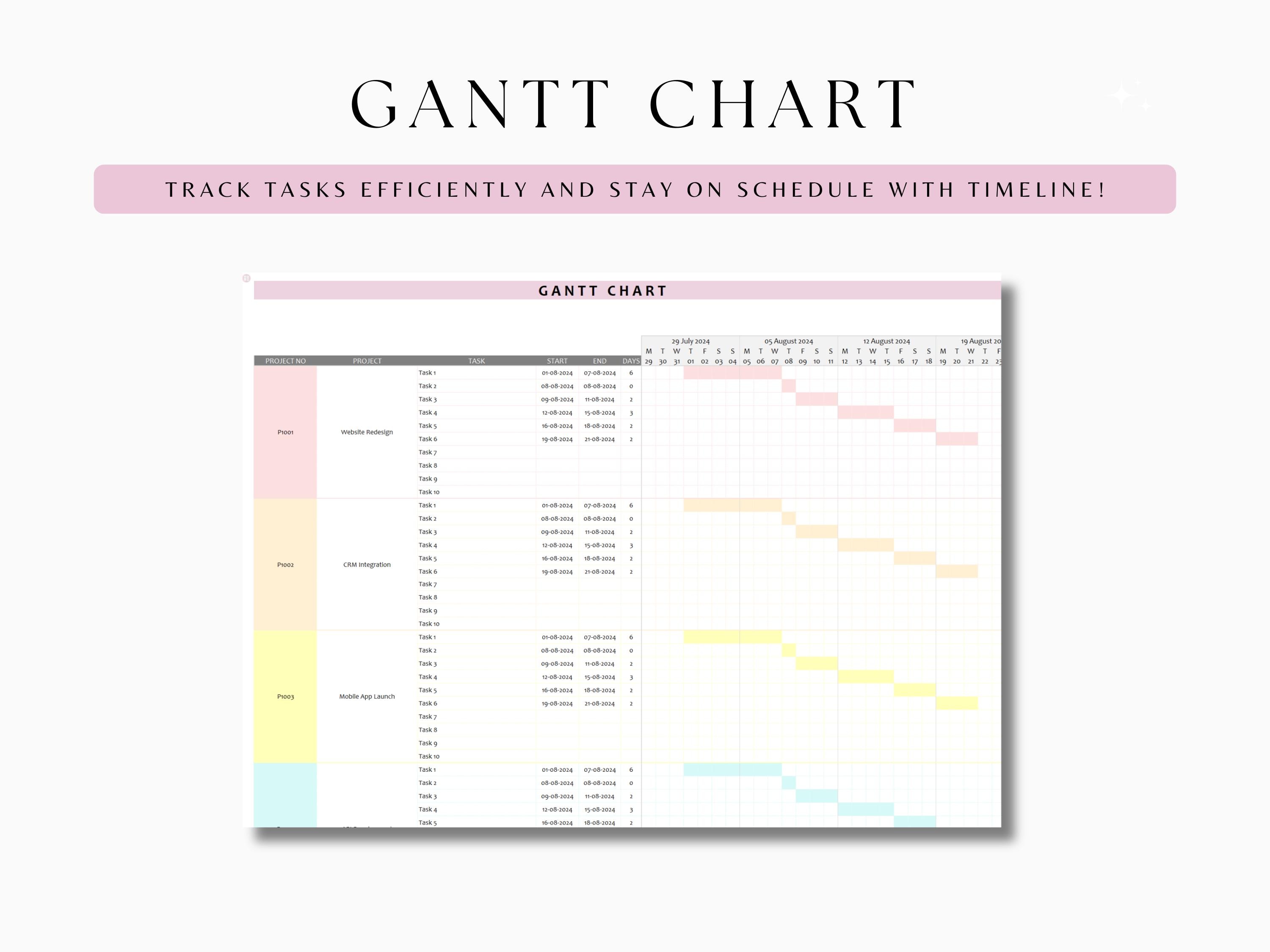IT Project Management Excel Template Kanban Board Gantt Chart RACI ...