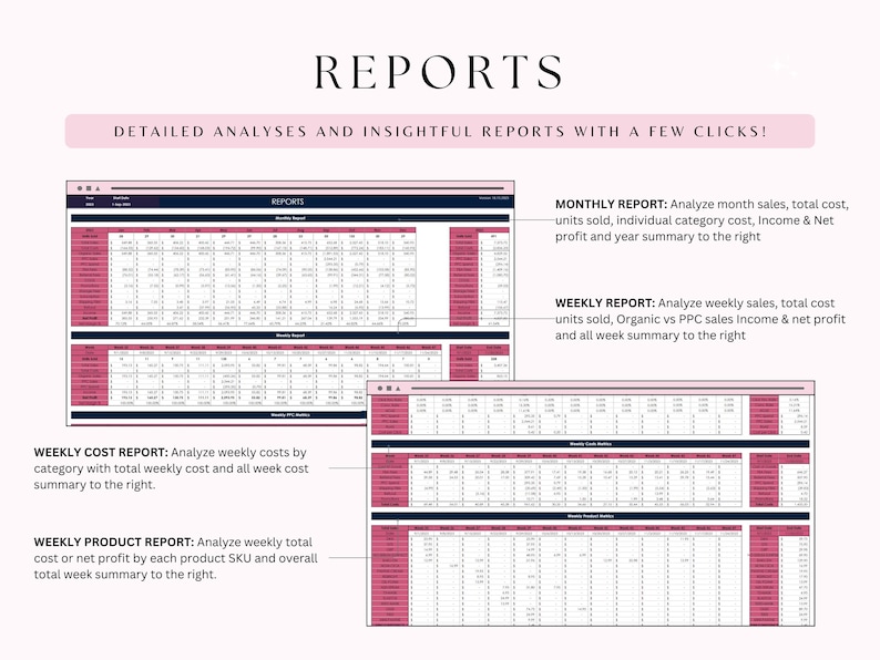 Amazon FBA Sales Dashboard Template Google Sheets Seller Analytics Tool ...