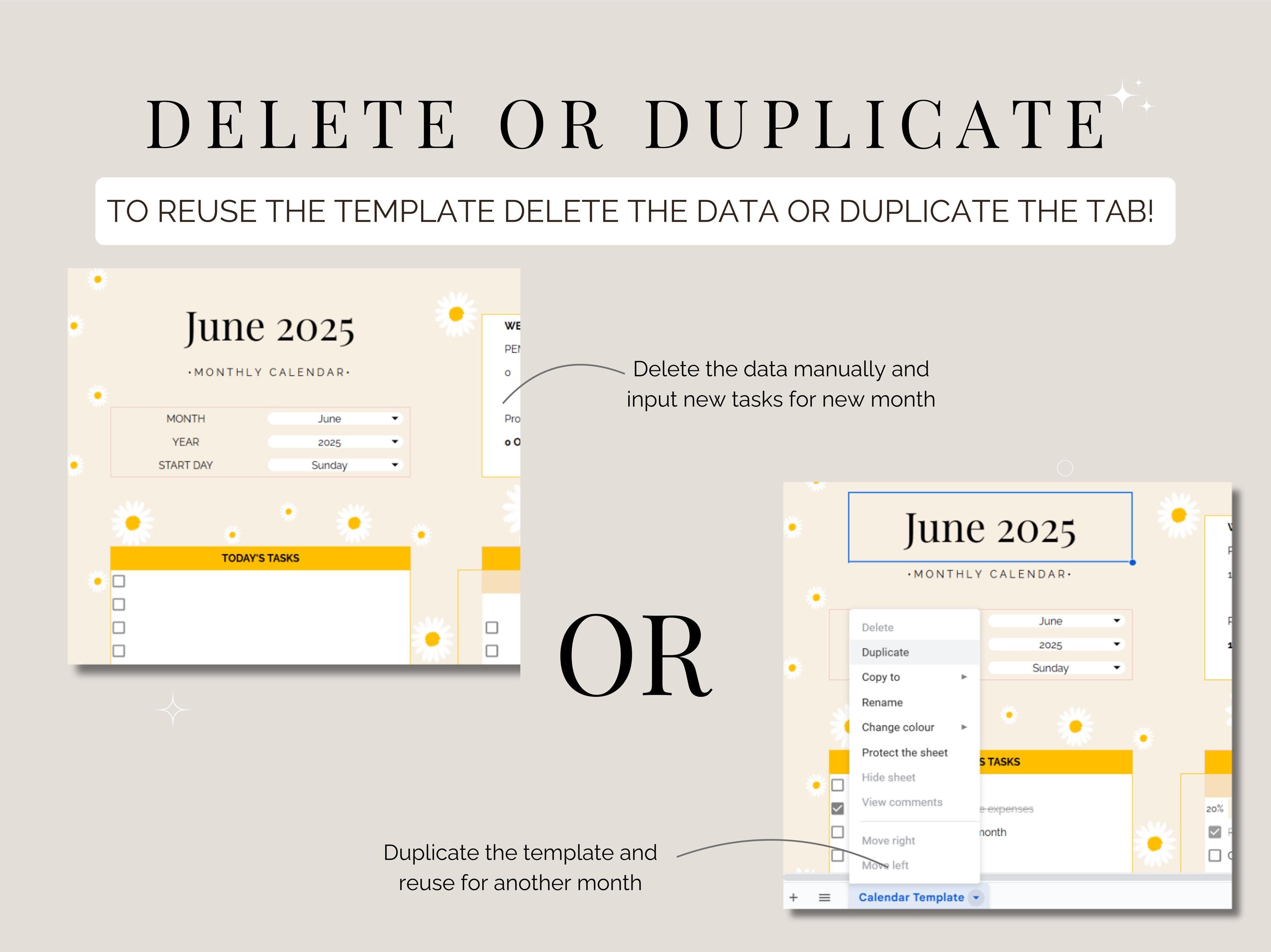 2026 Digital Calendar Template Google Sheets Planner Excel Spreadsheet ...