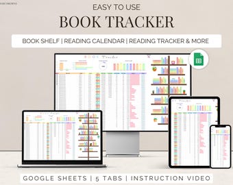 Digital Book Tracker: Reading Journal & Library (Google Sheets Template)
