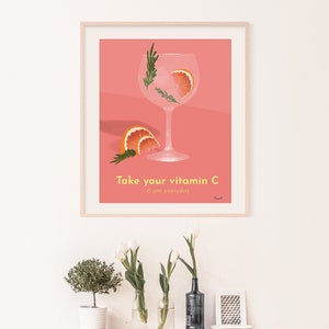 Poster Digitale Gin and Tonic - Take your Vitamin C