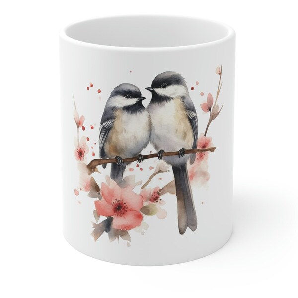 Chickadee Coffee Mug, Chickadees Mug, Bird Lover Mug, Mug for Bird Watching, Cute Chickadee Mug, Maine State Bird, Maine Theme Mug, Maine