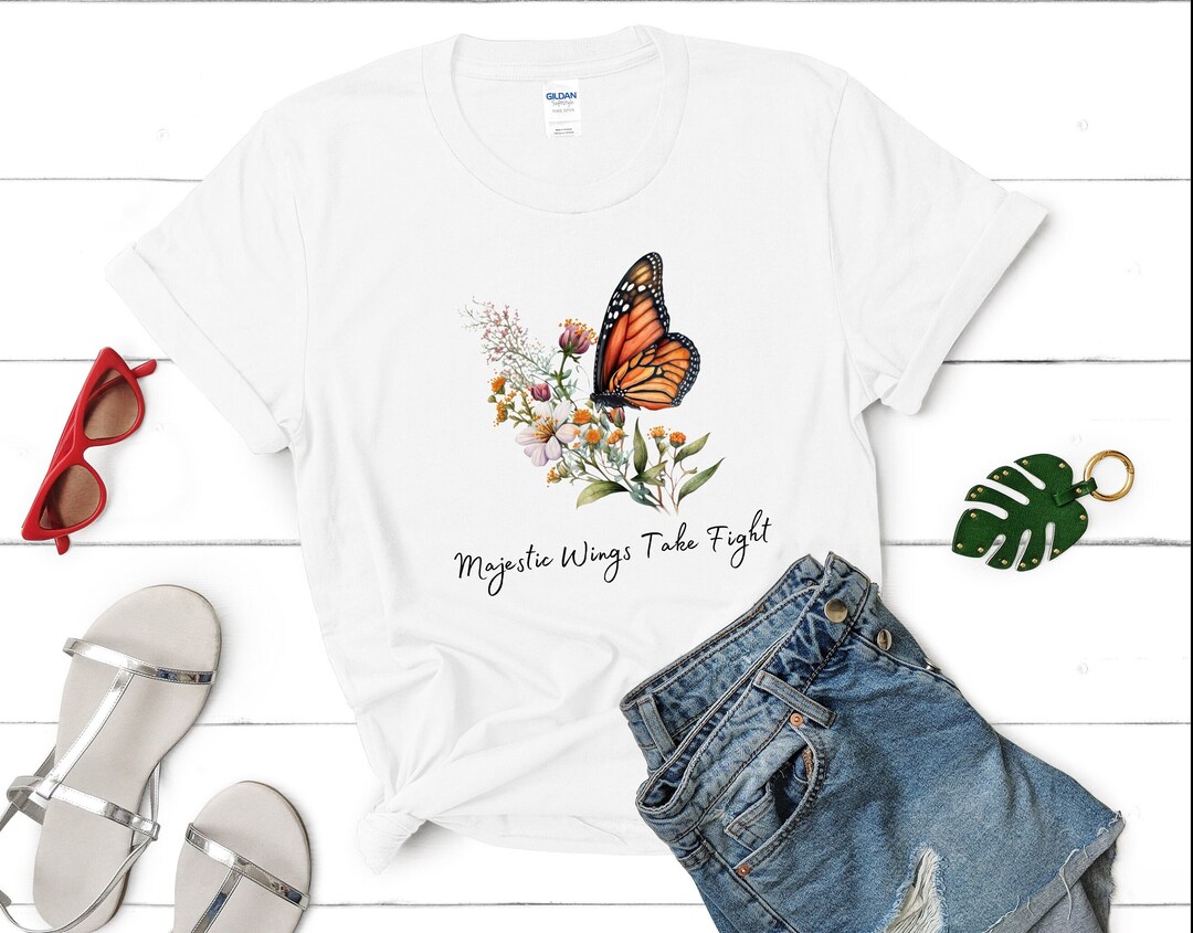 Monarch Butterfly Wildflower Shirt Shirt Nature Butterfly Etsy