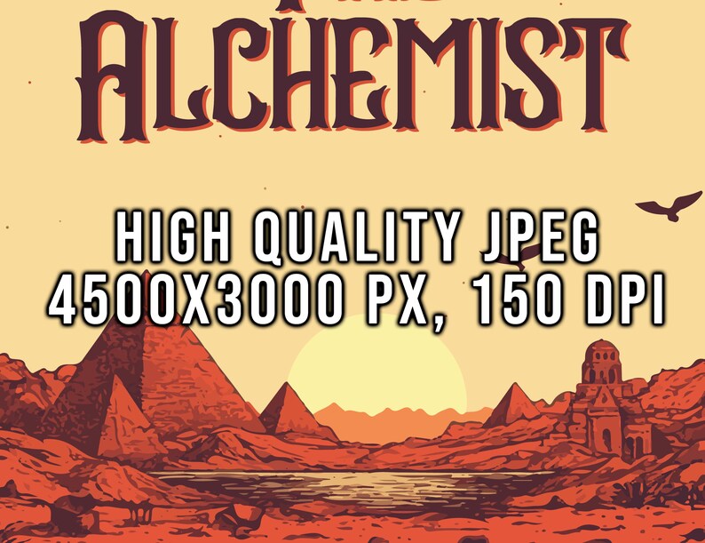 The Alchemist Poster | Book Cover | Colorful Art Print | Book Print ...