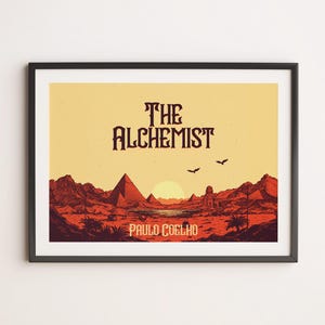 The Alchemist Poster | Book Cover | Colorful Art Print | Book Print | Digital Poster | Book Lover | Vintage | Home Decor | Paulo Coelho