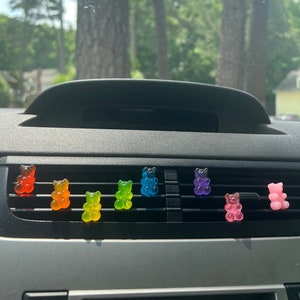 Gummy Bear Car Vent Clips Realistic Cute Boho Minimalist Colorful Car Decor Set of 3