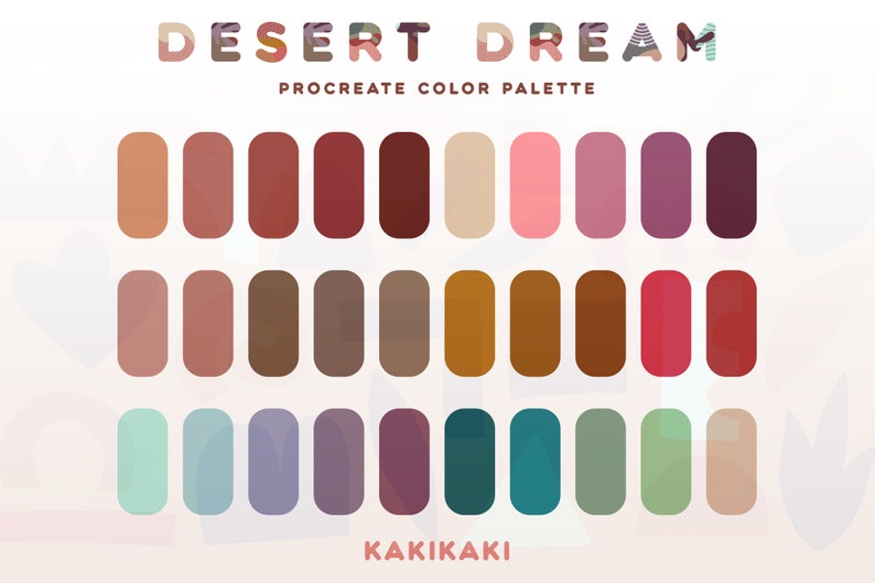 Desert Dream Procreate Swatch Color Palette - Etsy