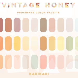 Vintage Honey | Procreate Color Palette | INSTANT DOWNLOAD | Hex Color Codes | Vintage Palette | Pastel Color Swatches | iPad Illustration