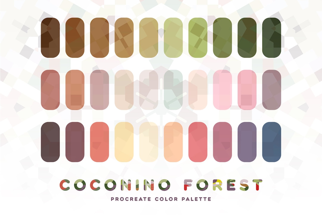 Buy Coconino Forest Procreate Color Palette INSTANT DOWNLOAD Forest Color  Palette Hex Color Codes Procreate Swatches iPad Tools Online in India 