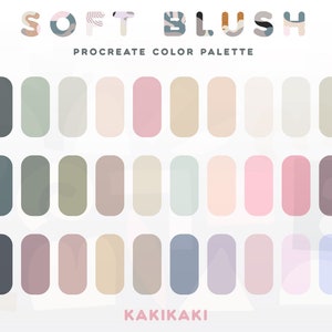Soft Blush | Procreate Color Palette | INSTANT DOWNLOAD | Procreate Swatches | Procreate Tool | Hex Color Codes | Color Aesthetic