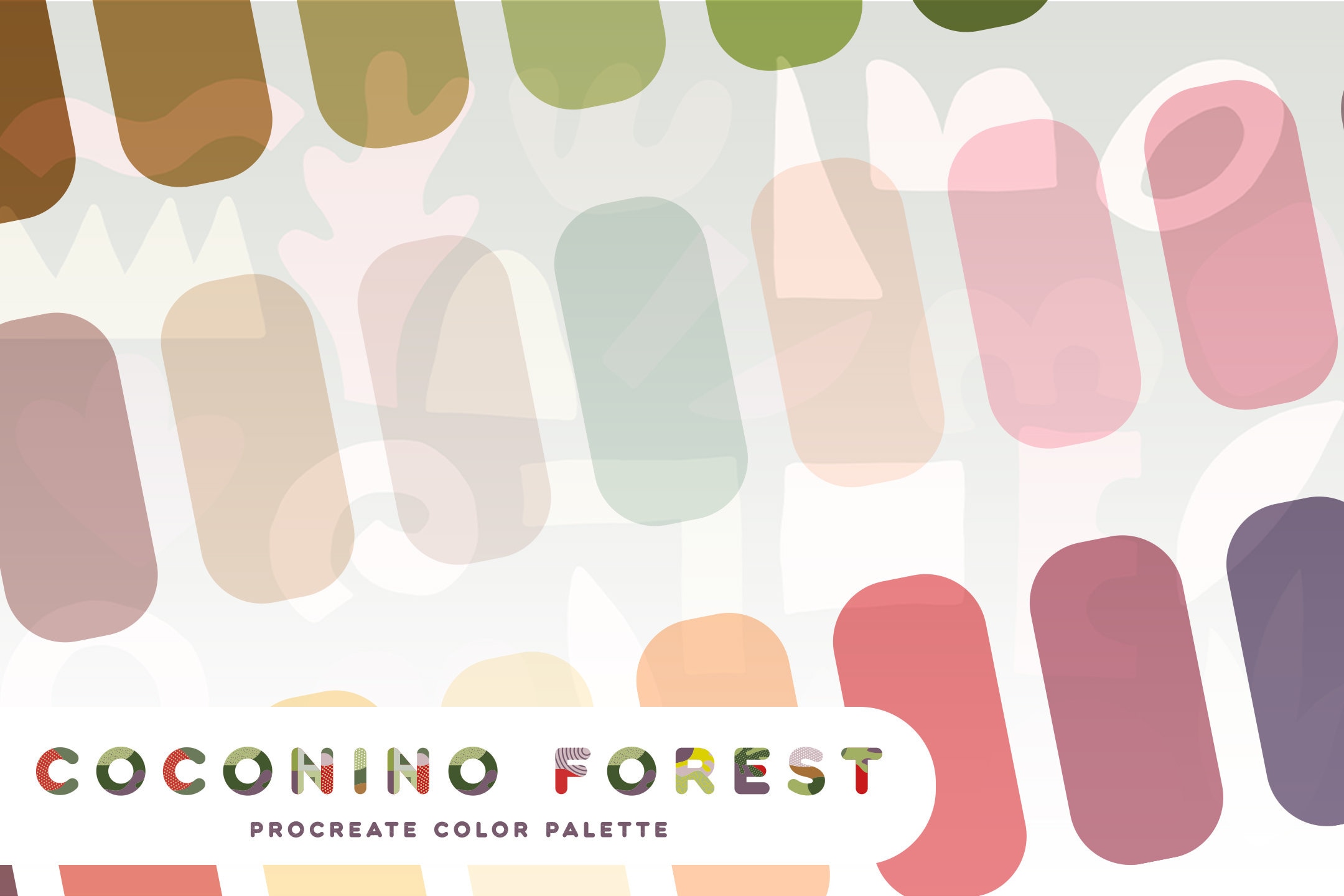 Coconino Forest Procreate Color Palette INSTANT DOWNLOAD Forest