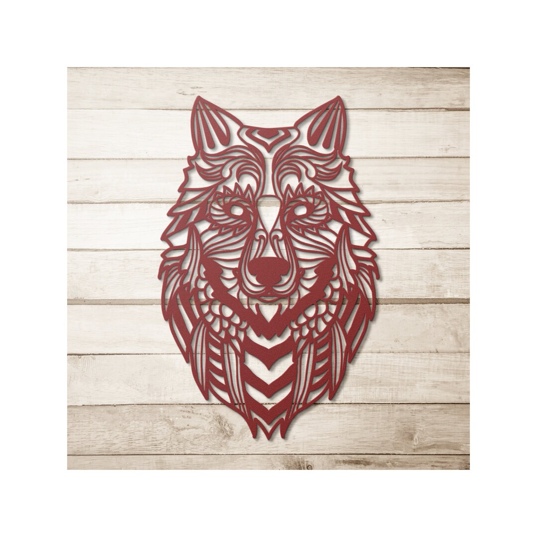 Wolf Metal Wall Art, Wolf Wall Decor, Wolf Gifts, Metal Wall Decor