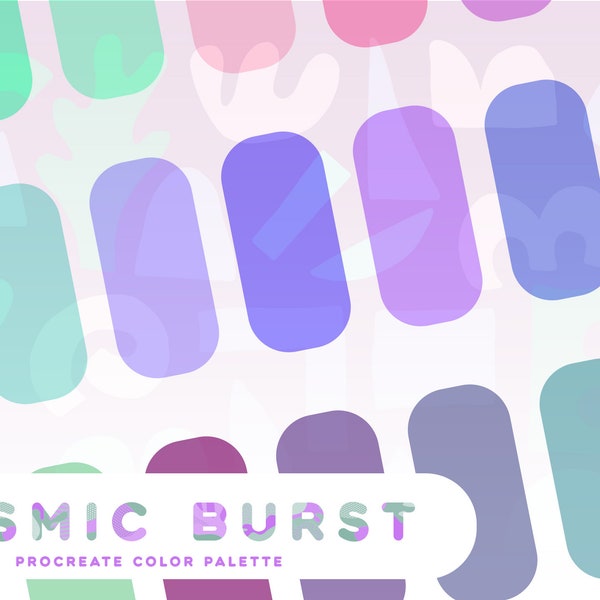 Cosmic Burst | Procreate Color Palette | INSTANT DOWNLOAD | Hex Color Codes | Jewel Tone Palette | Pastel Color Swatches | iPad Illustration