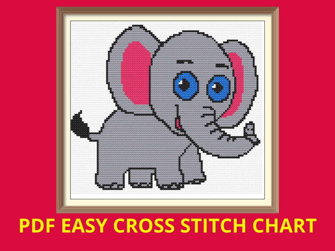 Baby Elephant Cross Stitch Pattern Etsy