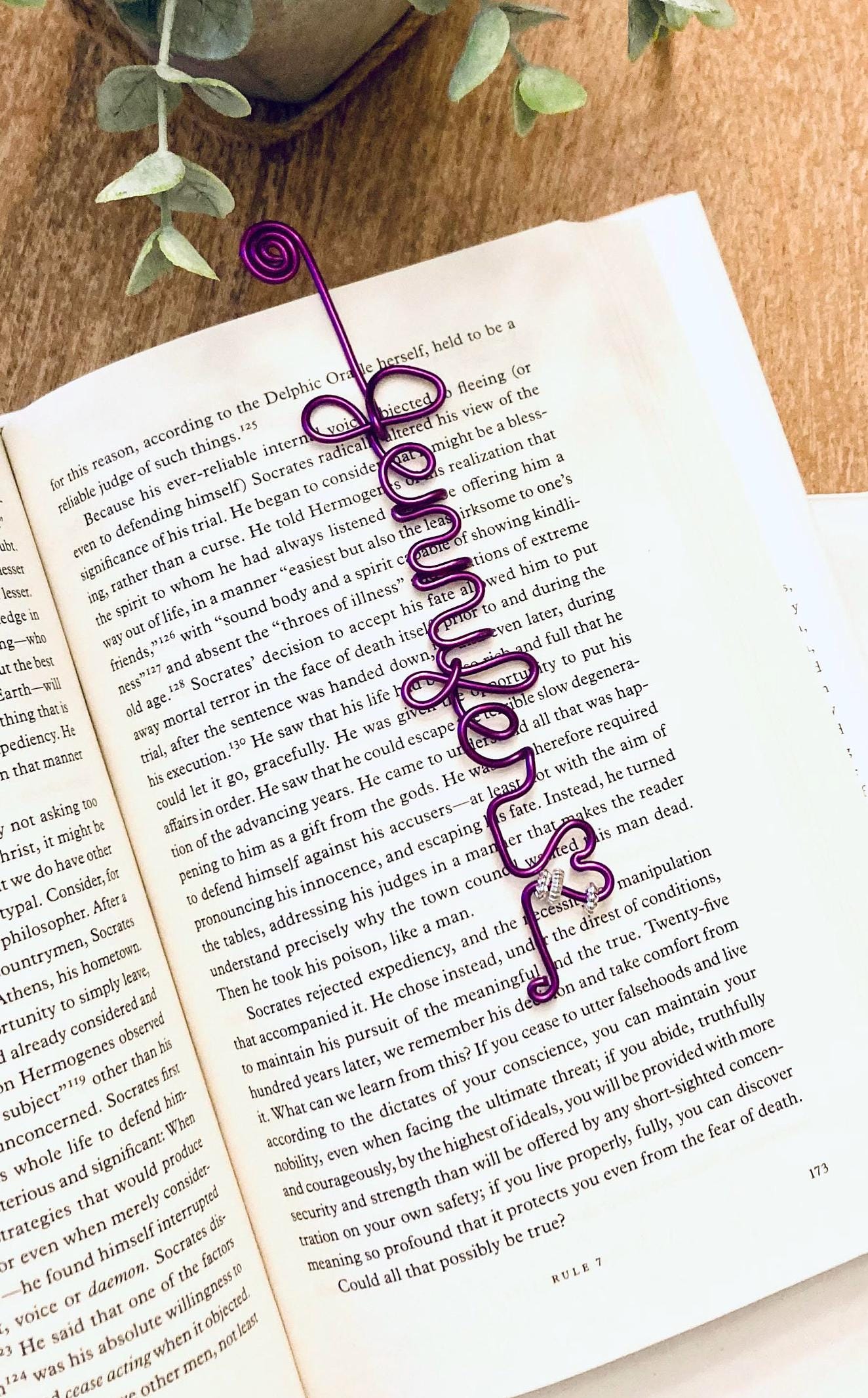 Personalized Wire Bookmark | Custom Metal Bookmark for Book Lovers | Unique Gift for Readers | Cute | Holiday Gift | Christmas Present