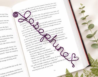 Personalized Wire Name Bookmark | Handmade Book Lover Gift | Teacher Appreciation Gift