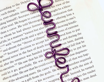 Personalized Wire Bookmark | Custom Metal Name Bookmark | Gift for Book Lovers | Birthday Gift | Gift for Her | Cute Bookmark