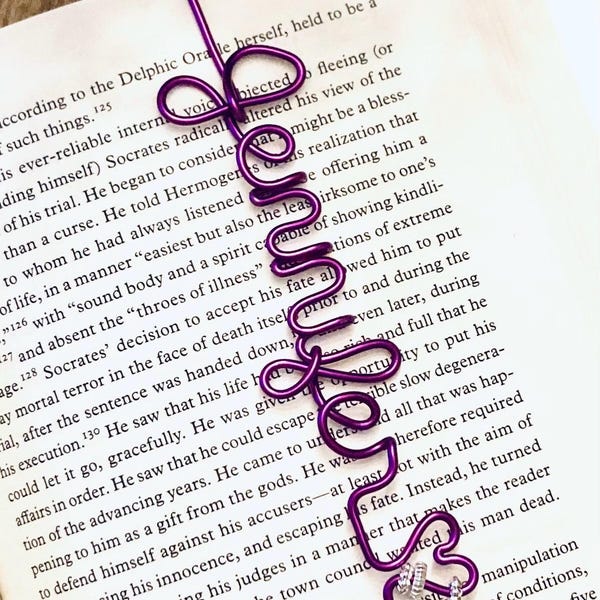 Personalized Wire Bookmark | Custom Metal Name Bookmark | Book Lover Gift | Teacher Appreciation Gift | Gift for Her | Cute Bookmark |
