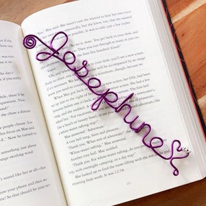 Personalized Wire Bookmark, Custom, Handmade, Book Club, Gift for Her, Graduation Gift, Teacher Gift, Book Accessories, Bookworm