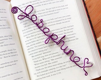 Custom Wire Bookmark | Personalized Handmade Gift for Book Lovers | Name Bookmark | Metal Bookmark | Gift for her
