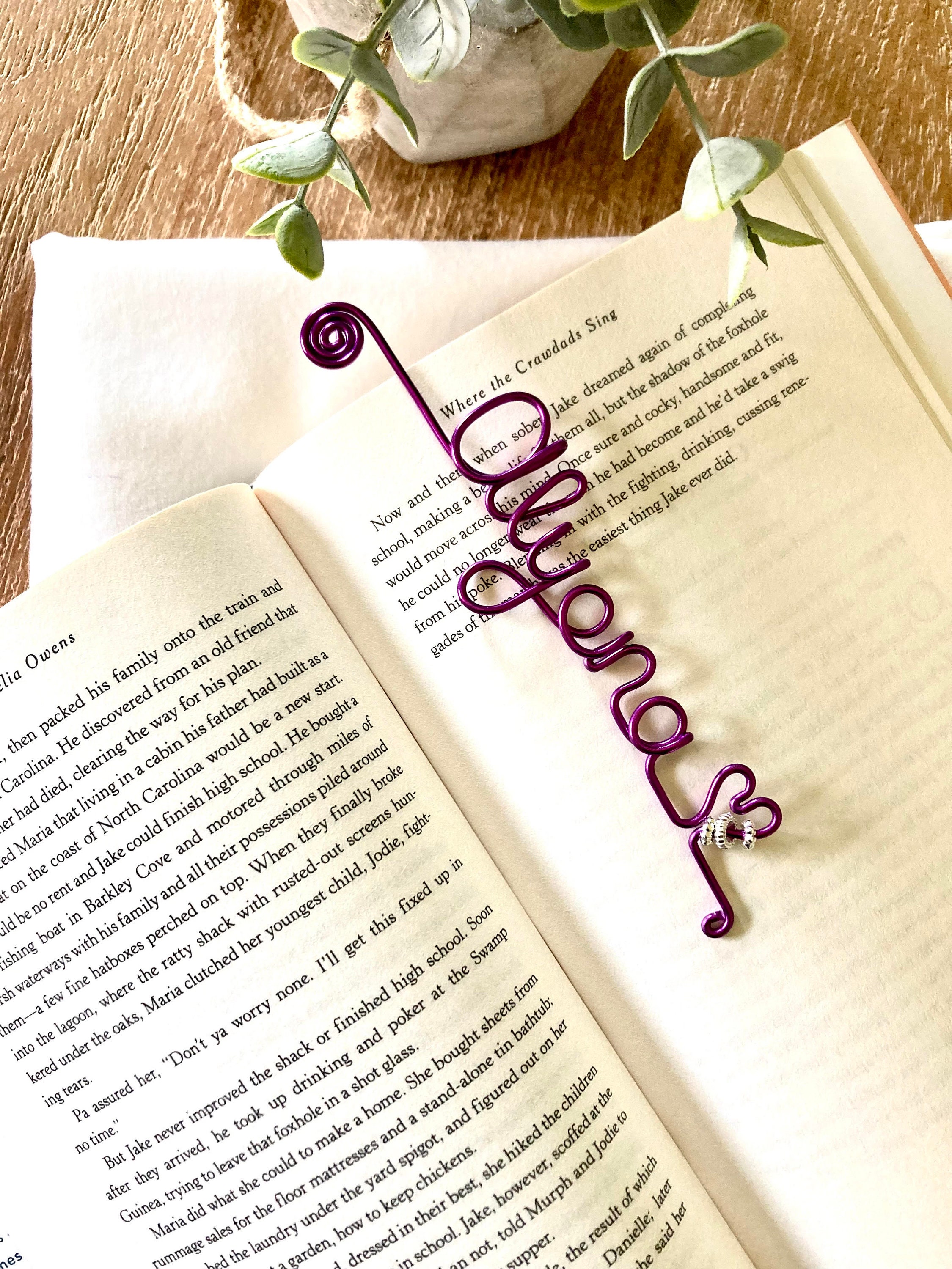 Personalized Wire Bookmark | Custom Metal Bookmark for Book Lovers | Unique Gift for Readers | Cute | Holiday Gift | Christmas Present